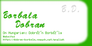 borbala dobran business card